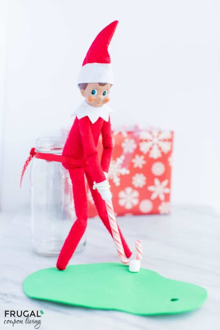 Elf on the Shelf Golf Game and Elf on a Shelf Ideas with Games