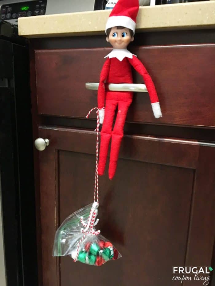 Easy Elf on the Shelf Ideas Elf Brings Candy