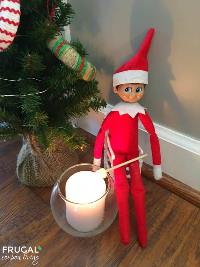 Easy Elf on the Shelf Ideas Marshmallow Roast