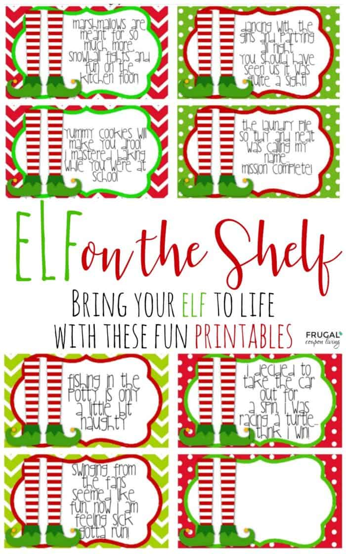 Elf on the Shelf Ideas - Elf Printables, Elf Costumes, Elf Freebies