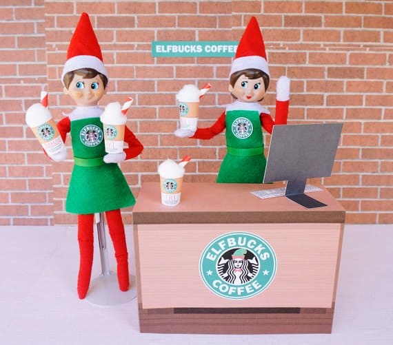 Elf on the Shelf Starbucks Coffee Barista