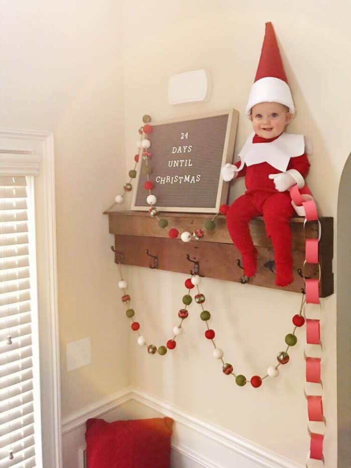 Real Elf on a Shelf Baby Costume