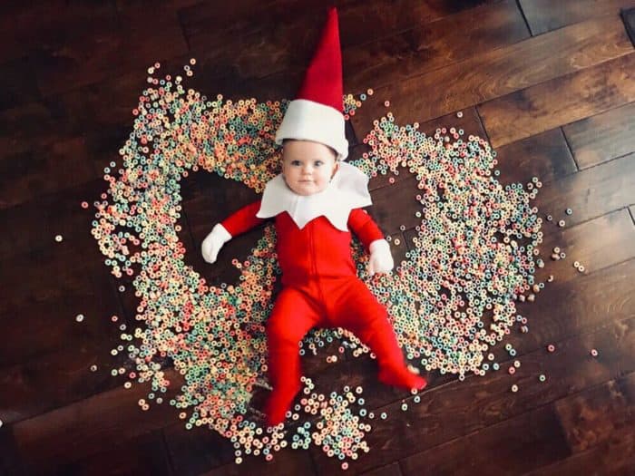 Cereal Angel Elf on the Shelf Idea