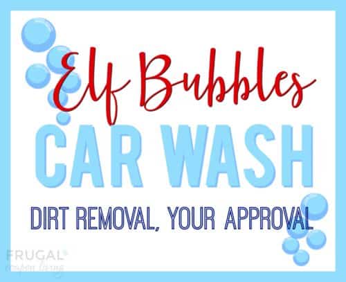 Elf on the Shelf Car Wash Printable