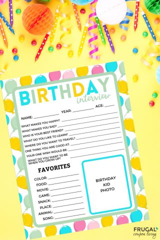 Birthday Quiz Printable