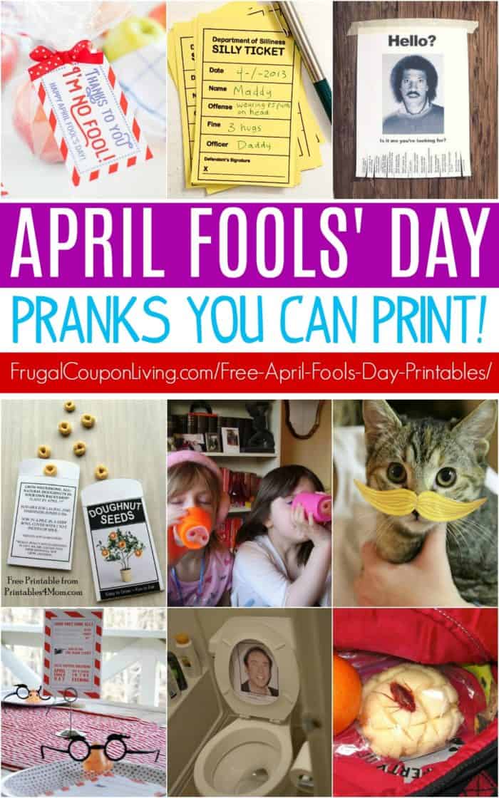 Printable April Fools Day Pranks