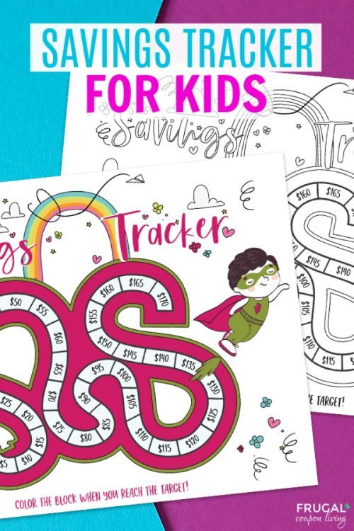 Savings Tacker Printable for Kids