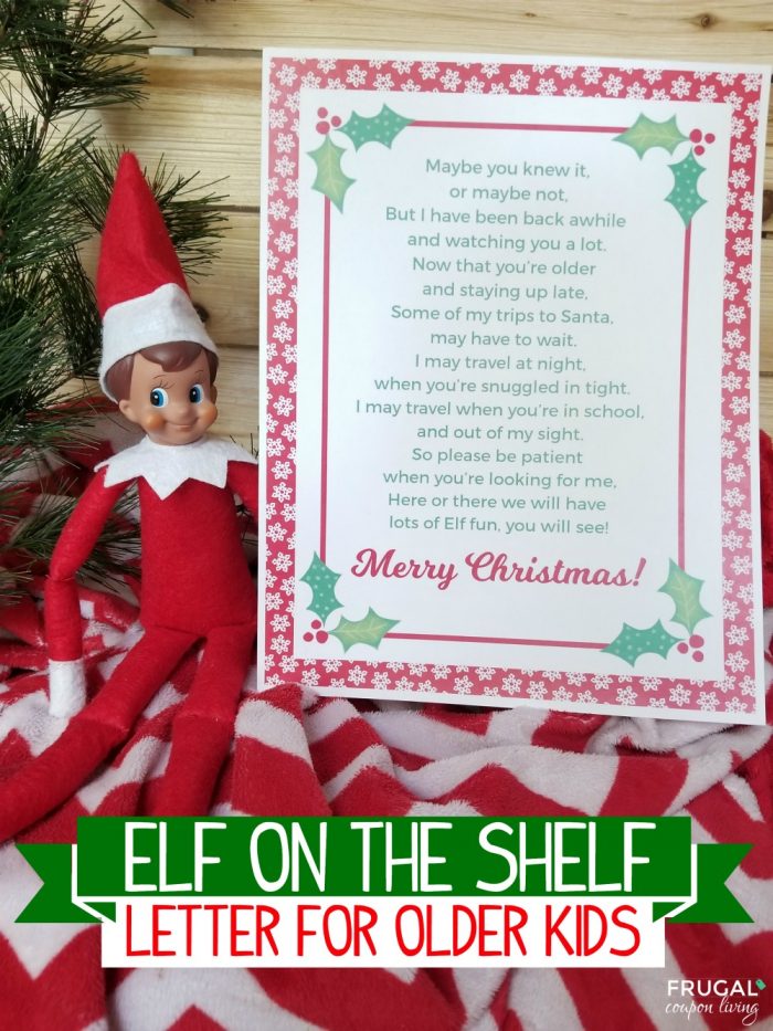 Elf on the Shelf Letter to Older Kids