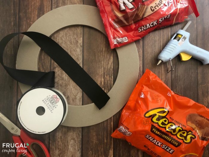 Halloween Candy Wreath Supplies