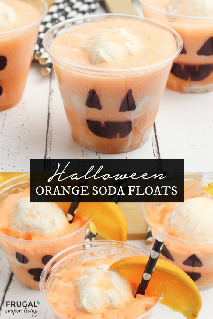 Halloween orange soda floats recipe