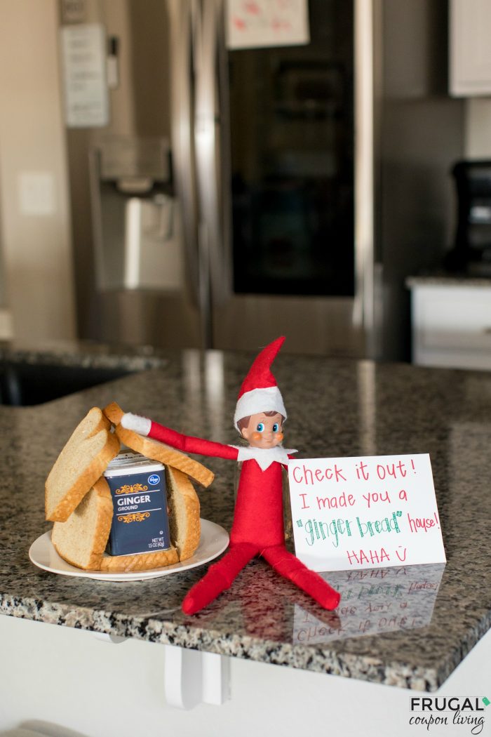 Funny Elf on the Shelf Gingerbread House Pun + Gingerbread Costume