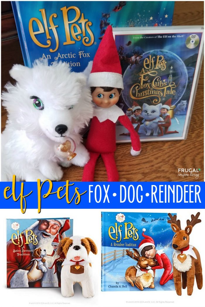 Elf Pets - Arctic Fox, Reindeer and St. Bernard Dog