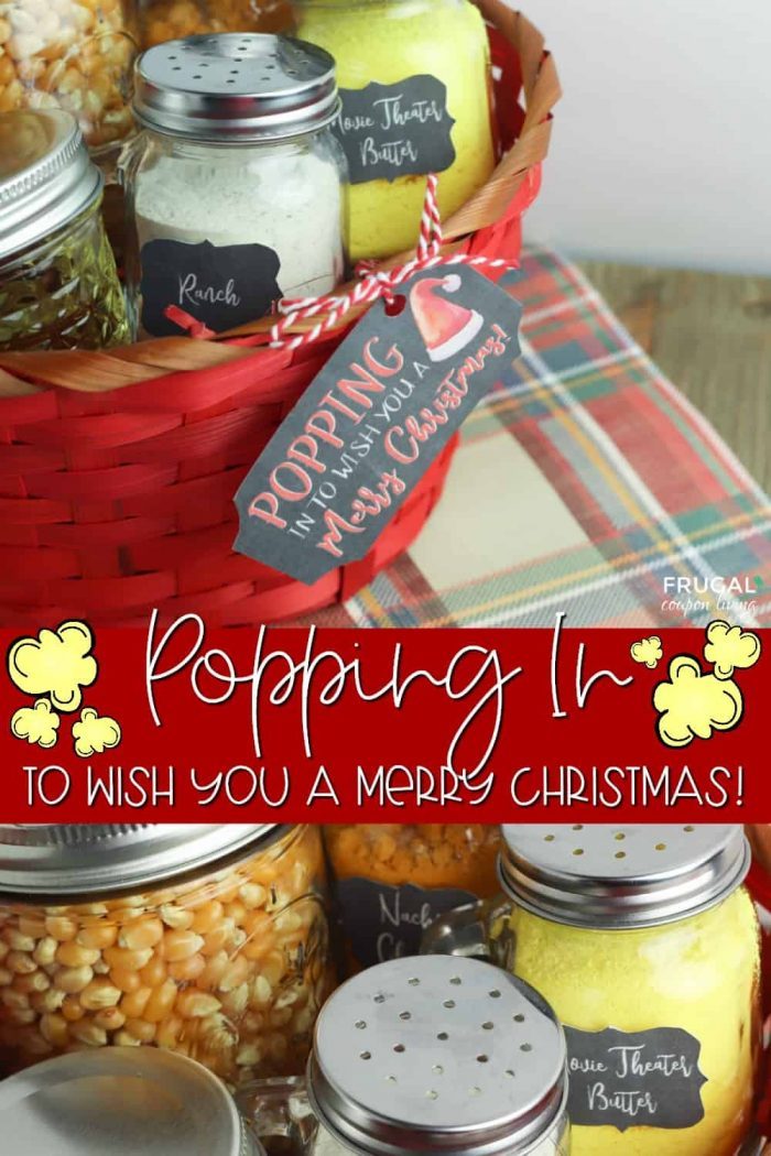 Christmas Popcorn Gift Tag and Gift Basket Labels