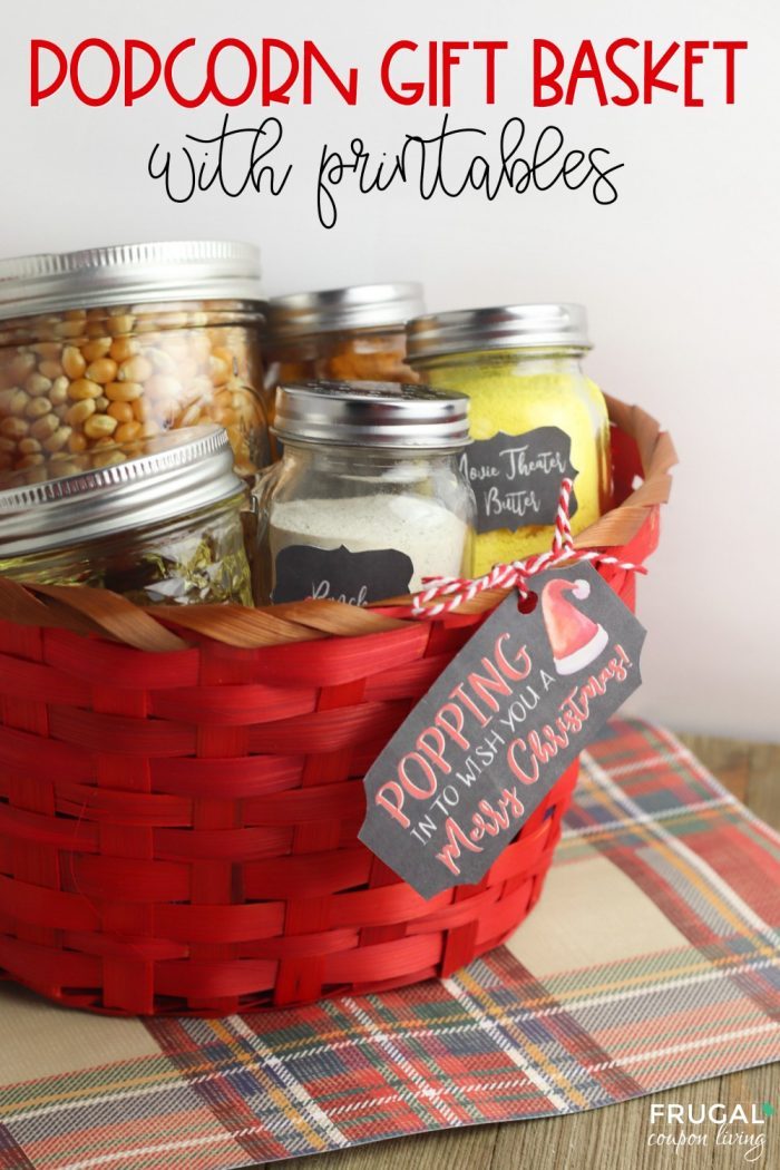 Popcorn Gift Basket with Printables