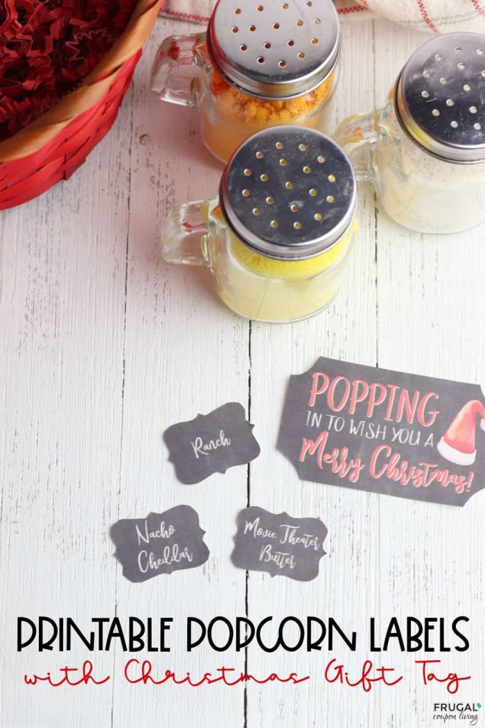 Printable Popcorn Labels and Gift Basket Ideas