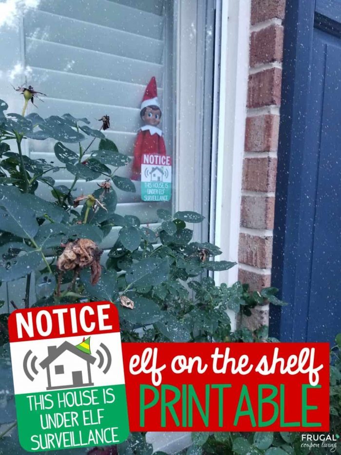 This House is Under Elf Surveillance Printable