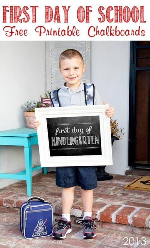 First and last days of school chalkboard signs