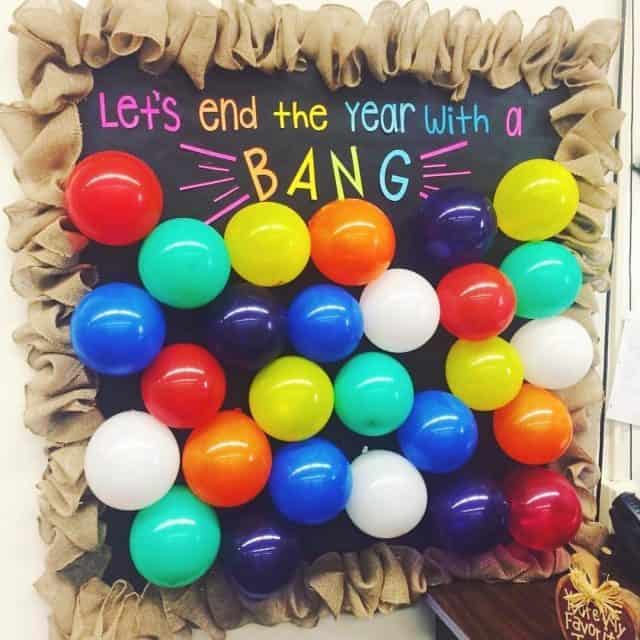 End of the Year Balloon Bulletin Board