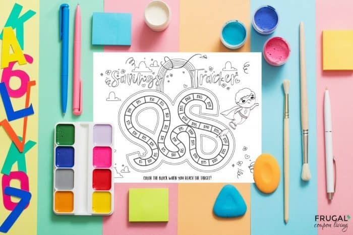 Coloring Savings Sheet for Kids