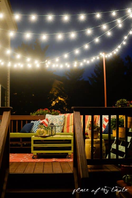 DIY Patio String Lights Tutorial