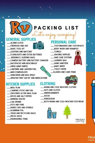 RV Packing List Printable