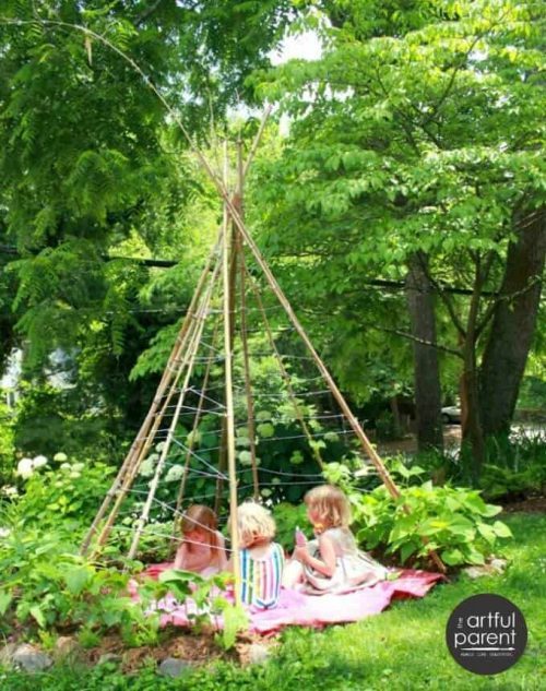 how to make a garden teepee