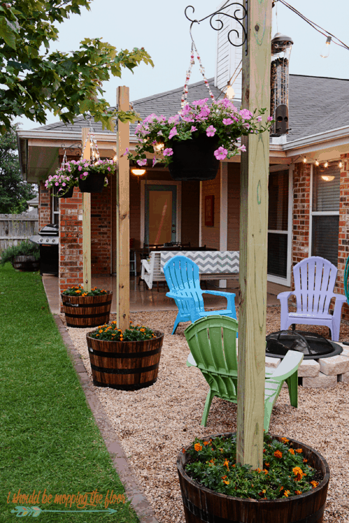 Patio Lighting Ideas in Potted Flowers