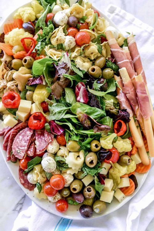 Italian Antipasto Salad Charcuterie Board