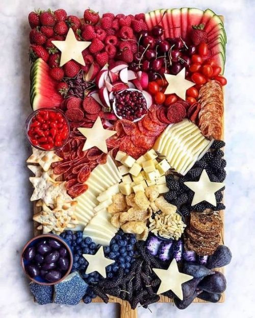 Red White and Blue July Fourth Charcuterie Board Ideas