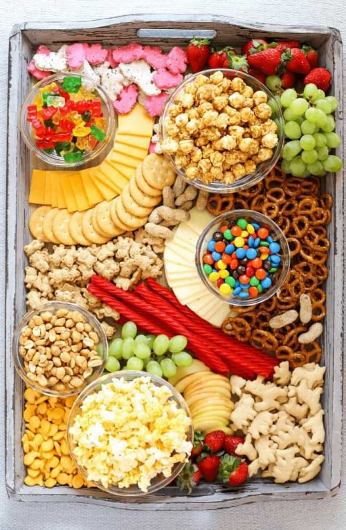 Family Movie or Game Night Snack Board Idea