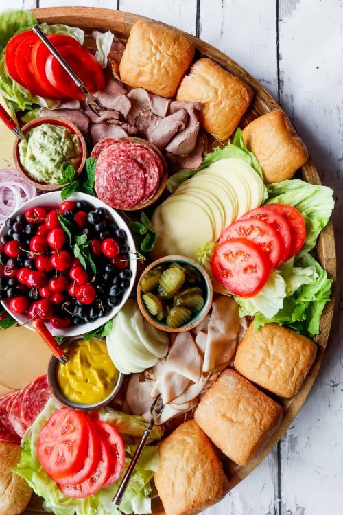 Sandwich Party Board & Charcuterie Board Ideas