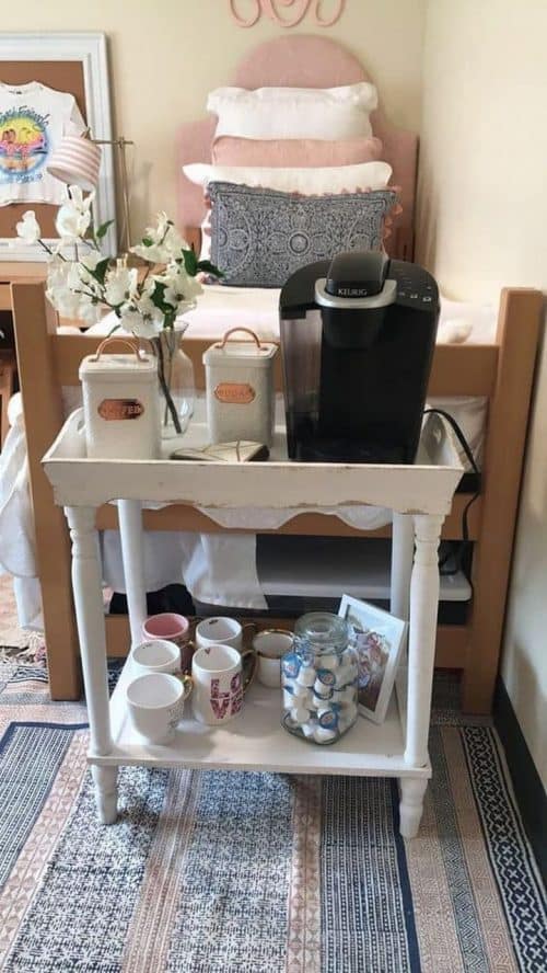 Dorm Room Coffee Station | Dorm Room Decor