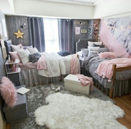 College Dorm Decor Ideas - How to Layer College Rugs