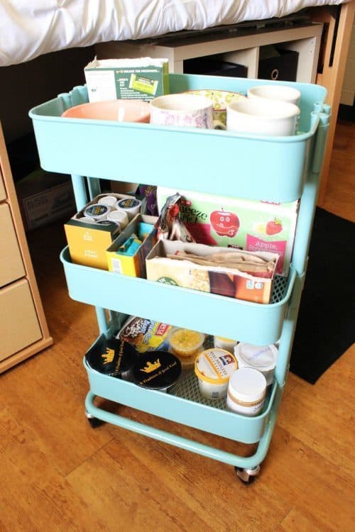 Tiffany Blue Rolling Utility Cart | Dorm Room Storage & Decor