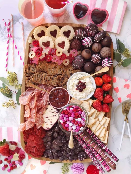 Valentine's Day Dessert Snack Board