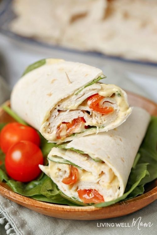 Healthy Spinach Turkey Wrap | Healthy Lunch Ideas