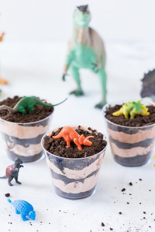 dinosaur dirt cups pudding dessert