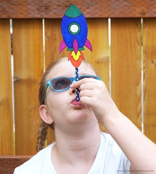 DIY Straw Rockets & Stem Activities for Kids