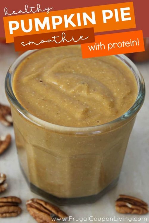 Healthy Pumpkin Pie Smoothie Recipe with Vanilla Protein Powder