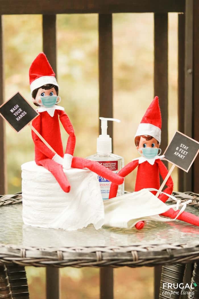 Quarantine Elf on the Shelf Ideas | Free Pandemic Elf Printables including Face Mask