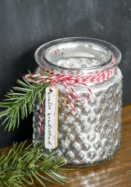 DIY Dollar Tree Christmas Candle Craft