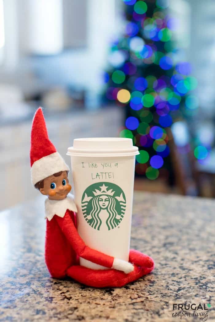 Starbucks Elf on the Shelf I Like You a Latte Idea