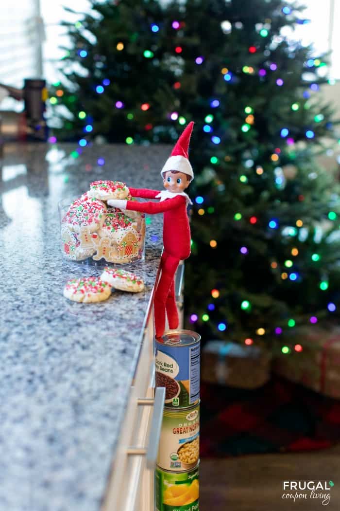 Elf on the Shelf Standing on Cans - How to Make Elf Climb