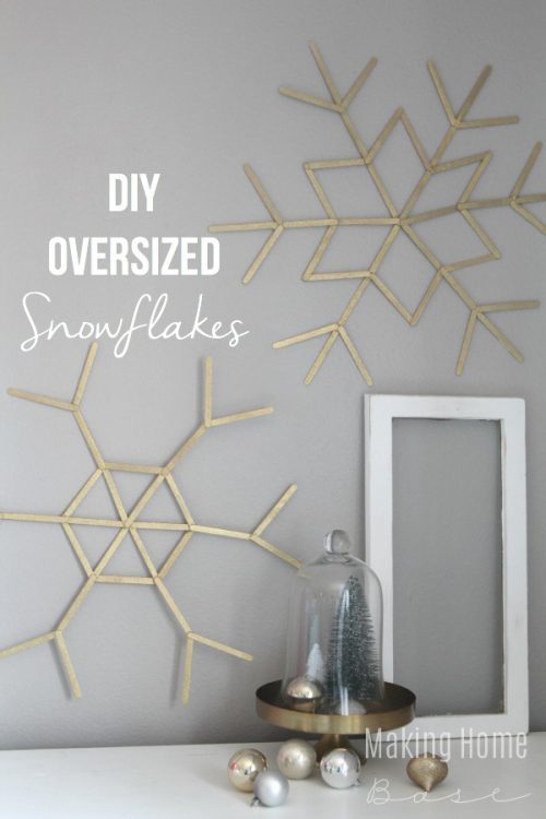 Oversized Snowflakes from Craft Sticks