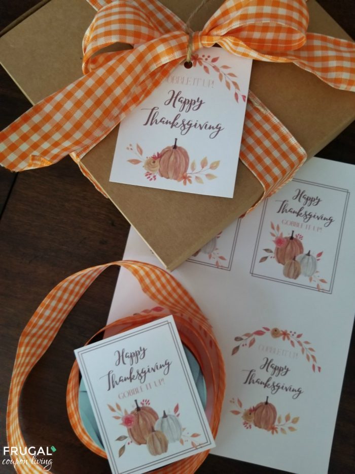 Gobble it Up Gift Tag Printable