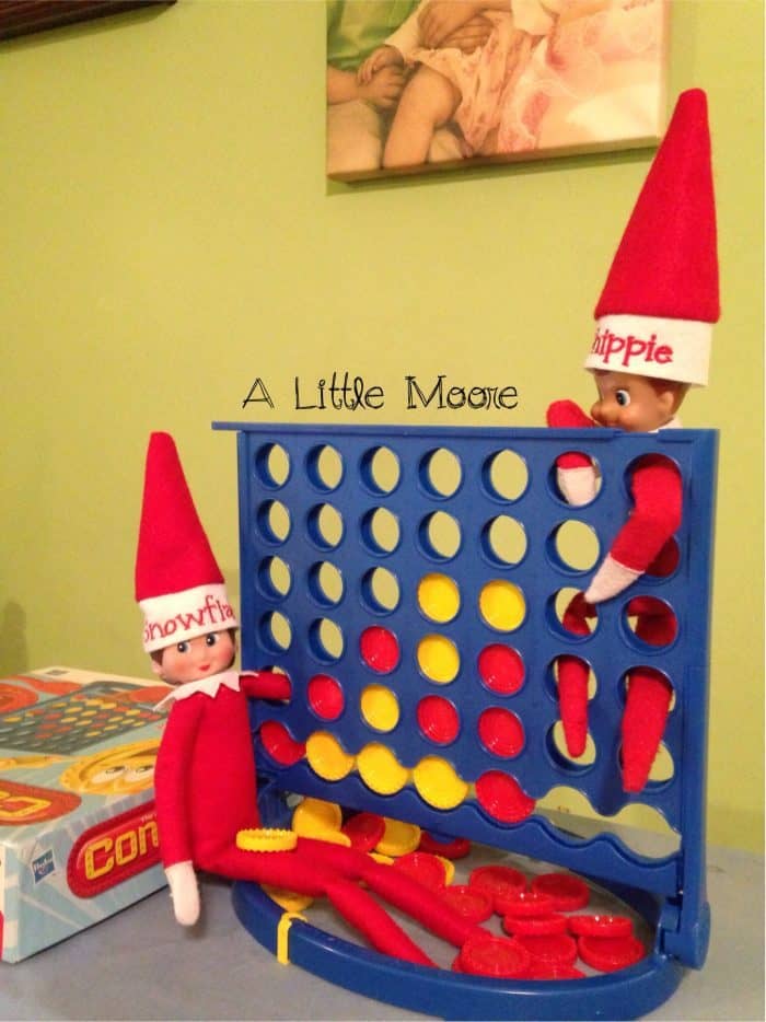 Elf on the Shelf Connect Four | Ideas for Two Elf Dolls