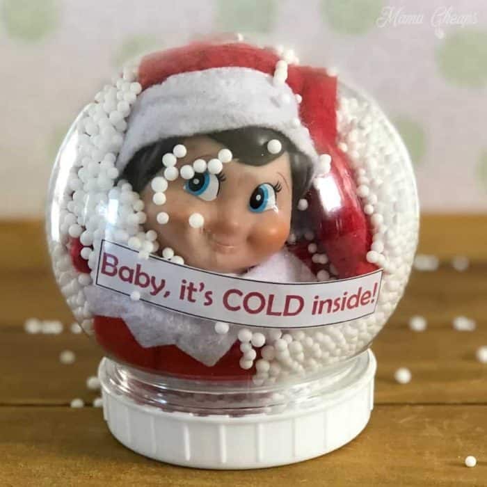 Elf on the Shelf Snow Globe Craft | Ideas for Toddlers