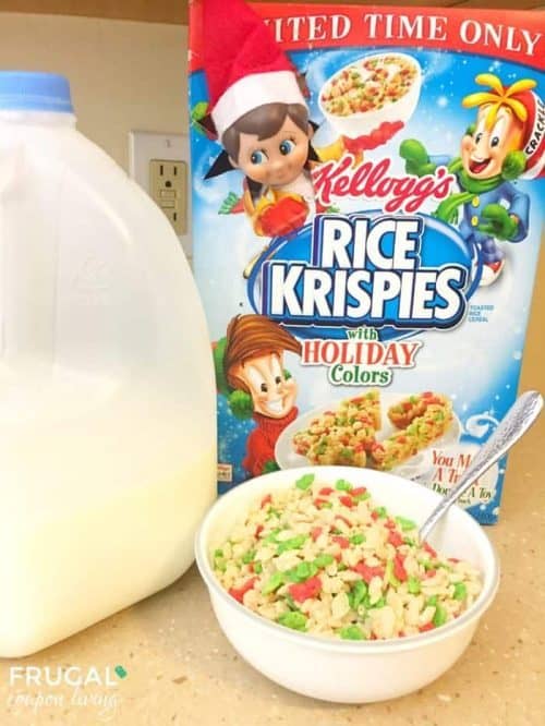 Elf on the Shelf Box Ideas + Rice Krispies Cereal Box