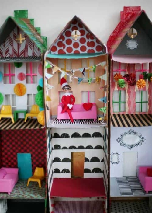 Elf on the Shelf Ideas with Boxes | DIY Elf on the Shelf House