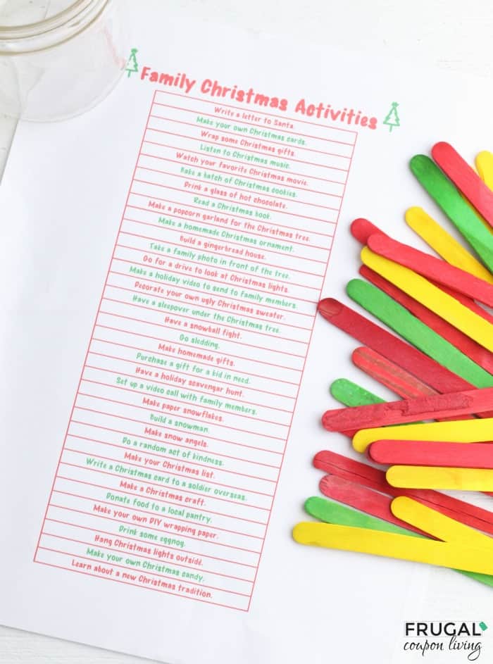 Christmas Bucket List Printable Boredom Buster